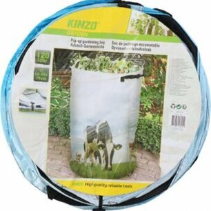 Tuinafvalzak Koe - Pop-up - 120 Liter - Blauw / Multicolor - 75 x 45 cm Tuinafvalzak Koe - Pop-up - 120 Liter - Blauw / Multicolor - 75 x 45 cm