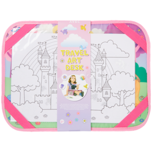 Tekentafel voor onderweg - Roze - Knutselkoffer - Hou je kids zoet in de auto / vliegtuig Set - Travel Art Desk Tekentafel voor onderweg - Roze - Knutselkoffer - Hou je kids zoet in de auto / vliegtuig Set - Travel Art Desk