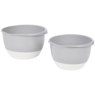 Mengkommen set COOKINA - set van 2 - Grijs - 3.5 liter en 2.5 liter - Antislip Mengkommen set COOKINA - set van 2 - Grijs - 3.5 liter en 2.5 liter - Antislip