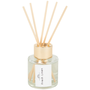 Geurstokjes / Diffuser ' FRESH LINNEN ' Set van 2 - WOOD Collection - 50 ml Geurstokjes / Diffuser ' FRESH LINNEN ' Set van 2 - WOOD Collection - 50 ml