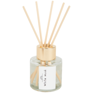 Geurstokjes / Diffuser 'WHITE MUSK ' Set van 2 - WOOD Collection - 50 ml Geurstokjes / Diffuser 'WHITE MUSK ' Set van 2 - WOOD Collection - 50 ml