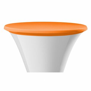 Tafel Topcover Samba Rond Oranje - Geschikt voor tafelblad diameter 60 t/m 85 cm - Bar Table Cover Tafel Topcover Samba Rond Oranje - Geschikt voor tafelblad diameter 60 t/m 85 cm - Bar Table Cover