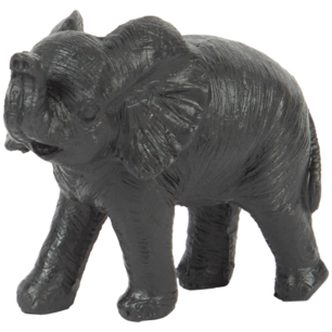 Trendy dierenbeeld Olifant - Zwart - 11 x 10 cm - Decobeeldje - Polyresin Trendy dierenbeeld Olifant - Zwart - 11 x 10 cm - Decobeeldje - Polyresin
