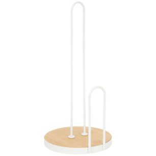 Keukenrolhouder BED & BREAKFAST industriële look - Wit / Lichtbruin - Hout / Metaal - 11 x 26,5 cm - Keuken - Keukenrol Keukenrolhouder BED & BREAKFAST industriële look - Wit / Lichtbruin - Hout / Metaal - 11 x 26,5 cm - Keuken - Keukenrol