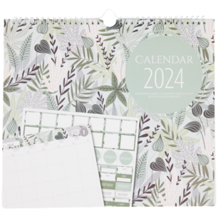 Familieplanner Botanisch 2024 - Groen / Wit - kalender - weekplanner - Inclusief stickersheet Familieplanner Botanisch 2024 - Groen / Wit - kalender - weekplanner - Inclusief stickersheet