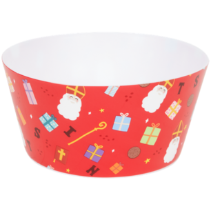 Sinterklaas kom / snackbakje - Rood - Kunststof - Ø 15 cm - Set van 2 - Sint servies Sinterklaas kom / snackbakje - Rood - Kunststof - Ø 15 cm - Set van 2 - Sint servies