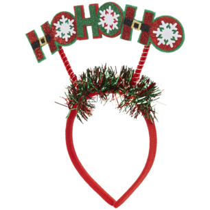 Kerstdiadeem - Model Hohoho - Merry X Mass - Rood / Groen - Glitter met slinger Kerstdiadeem - Model Hohoho - Merry X Mass - Rood / Groen - Glitter met slinger