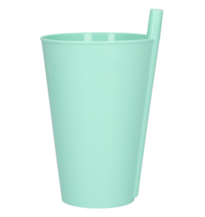 Handige Drinkbeker met rietje SIPSTER - Mint / Groen - Set van 4 - Geen geknoei met losse rietjes - Beker / Mok met rietje - 8 x 8 x 13,7 cm Handige Drinkbeker met rietje SIPSTER - Mint / Groen - Set van 4 - Geen geknoei met losse rietjes - Beker / Mok met rietje - 8 x 8 x 13,7 cm