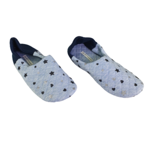 Pantoffels Laag Model Met Sterretjes - Blauw / Grijs - Maat 39 / 40 - Warme pantoffels - Sloffen dames / meisjes - Winter - Cadeau - Cozys Pantoffels Laag Model Met Sterretjes - Blauw / Grijs - Maat 39 / 40 - Warme pantoffels - Sloffen dames / meisjes - Winter - Cadeau - Cozys