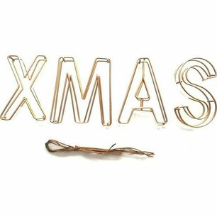 Metalen Draadletters - Hangletters - XMAS - Letters - Goud - Industrieel - Decoratie - Kerst Metalen Draadletters - Hangletters - XMAS - Letters - Goud - Industrieel - Decoratie - Kerst