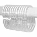 Douchegordijn Ringen Set/12 stuks - Transparant 