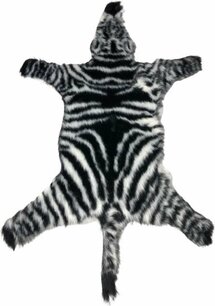 Hangvelletje zebra INDIANA - Zwart / Wit - Acryl / Polyester - 63 x 38 cm Hangvelletje zebra INDIANA - Zwart / Wit - Acryl / Polyester - 63 x 38 cm