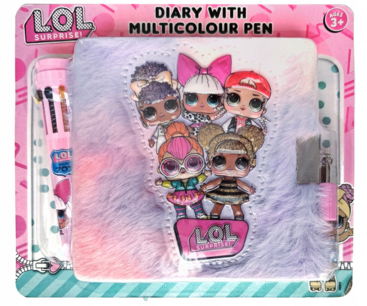 LOL Dagboek / Pluche dagboek Met Slot - Roze / Geel - Papier- Dagboek met 10 kleurenpen LOL Dagboek / Pluche dagboek Met Slot - Roze / Geel - Papier- Dagboek met 10 kleurenpen