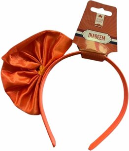Oranje diadeem met strik - WK / EK - Koningsdag - Haarband - Kunststof - Nederland - Holland Oranje diadeem met strik - WK / EK - Koningsdag - Haarband - Kunststof - Nederland - Holland