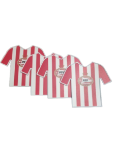 Ontbijtborden PSV - Rood / Wit - Kunststof - Set van 4 Ontbijtborden PSV - Rood / Wit - Kunststof - Set van 4