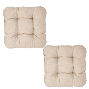 Tuinkussens Beige - Set van 2 - Katoen - Polyester - 38 x 38 cm Tuinkussens Beige - Set van 2 - Katoen - Polyester - 38 x 38 cm