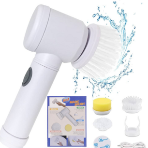 5-in-1 Magic Brush - Voor Schoonmaak en Reiniging - Wit - Borstel - USB Oplaadbaar - Polijstapparaat - Spons - Huishoud - Efficiënt 5-in-1 Magic Brush - Voor Schoonmaak en Reiniging - Wit - Borstel - USB Oplaadbaar - Polijstapparaat - Spons - Huishoud - Efficiënt