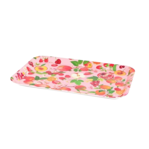 Dienblad met Appels / Granaatappels / Planten- Roze - 43 x 31 cm - Kunststof - Serveerblad - Serveren - Keuken Dienblad met Appels / Granaatappels / Planten- Roze - 43 x 31 cm - Kunststof - Serveerblad - Serveren - Keuken