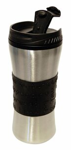 Hovac Savana mug - Zilver / Zwart - RVS - 0,5L