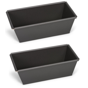 Mini Bakvorm - Zwart - RVS - 15 x 8,5 x 5,8cm - Set van 2 - Cakevorm - Taartvorm Mini Bakvorm - Zwart - RVS - 15 x 8,5 x 5,8cm - Set van 2 - Cakevorm - Taartvorm