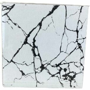 Moderne minimalistische onderzetters MAXWELL - Wit / Zwart - 10 x 10 cm - Set van 4 Moderne minimalistische onderzetters MAXWELL - Wit / Zwart - 10 x 10 cm - Set van 4