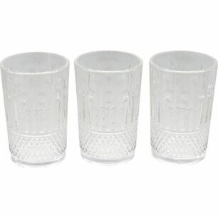 Midi Tumblers Crystal Glas CARINA - Water-/whiskyglas met ruiten Patroon - Ø 6 x 10 cm - Set van 3 Midi Tumblers Crystal Glas CARINA - Water-/whiskyglas met ruiten Patroon - Ø 6 x 10 cm - Set van 3