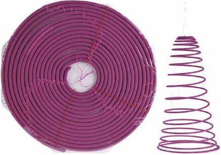Wierookspiraal met Citronella - Roze - Uitvouwbaar - 22CM Wierookspiraal met Citronella - Roze - Uitvouwbaar - 22CM