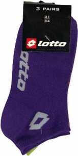 Lotto enkelsokken - Maat 27-30 - Paars / Groen / Bordeaux - 3 paar Lotto enkelsokken - Maat 27-30 - Paars / Groen / Bordeaux - 3 paar