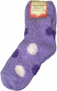 Super Soft huissokken - Warme fluffy sokken tegen koude voeten - Paars / Wit - Maat 39 - 40 - 2 paar Super Soft huissokken - Warme fluffy sokken tegen koude voeten - Paars / Wit - Maat 39 - 40 - 2 paar