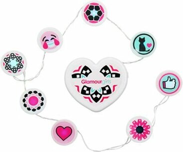 Glamour Girls Led string - Guirlande - Led - Meisjes led lamp slinger - Led Slinger - Multicolor - 8 Led's - 21 x 17 x 3.2 cm Glamour Girls Led string - Guirlande - Led - Meisjes led lamp slinger - Led Slinger - Multicolor - 8 Led's - 21 x 17 x 3.2 cm