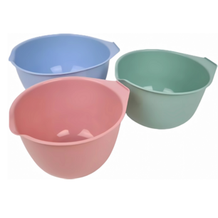 Beslagkommen set - Blauw / Groen / Roze - Schalen - Mengkommen - 3 delig - Kunststof - 1.5L / 2L / 3L Beslagkommen set - Blauw / Groen / Roze - Schalen - Mengkommen - 3 delig - Kunststof - 1.5L / 2L / 3L