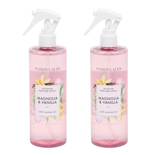 Huisparfum - Magnolia & Vanilla - Set van 2 - 100 ML - Bruin - Kamerparfum - Vaderdag - Moederdag - Cadeau - Huisspray -  Geurstokjes - Aroma