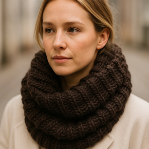  Ronde Sjaal RENEÉ - Zwart - Unisex - Polyester