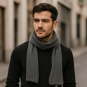 Lange Sjaal DANIËL - Grijs - Heren - Acryl