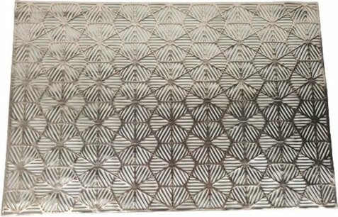 Placemat met hexagon motief BALEO - Goud - Kunststof - 45 x 30 cm Set van 2