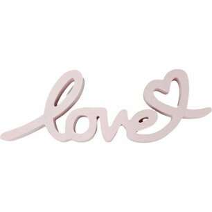 Decoratieve letters Love - Roze - Hout - 30.5 x 11 x 2 cm