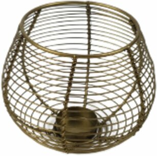 Theelichthouder - Goud - Rond