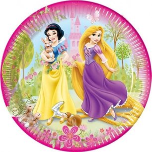 Disney Princess wegwerpborden - Ø 19,5cm - 15 stuks Disney Princess wegwerpborden - Ø 19,5cm - 15 stuks