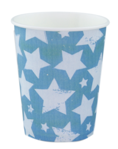 Kartonnen beker met ster - Set van 10 - Blauw/Grijs Kartonnen beker met ster - Set van 10 - Blauw/Grijs