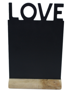 Decoratie Krijtbord op standaard Cadence - LOVE - Zwart - Hout - 32x20 cm Decoratie Krijtbord op standaard Cadence - LOVE - Zwart - Hout - 32x20 cm
