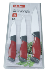 Messenset - Rood - 3 delig - RVS Messenset - Rood - 3 delig - RVS