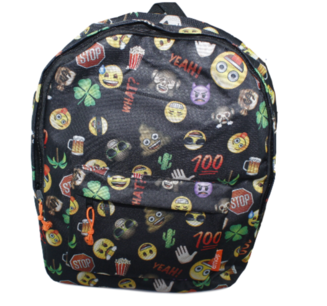 Emoji rugzak - Zwart - 45 cm hoog Emoji rugzak - Zwart - 45 cm hoog