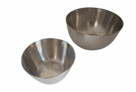 Kommen set - Zilver - RVS - set van 2 - Ø14 & Ø19.5 cm Kommen set - Zilver - RVS - set van 2 - Ø14 & Ø19.5 cm