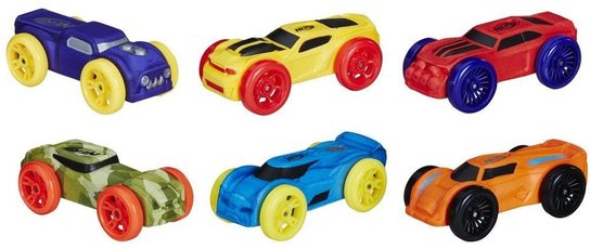 Nerf Nitro Foam Car - set van 6 - Kunststof - Multicolor Nerf Nitro Foam Car - set van 6 - Kunststof - Multicolor