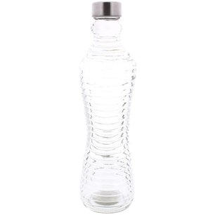 Waterfles ZANDER - Glas / RVS - h 31 cm
