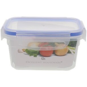Voorraaddoos met klemdeksel - Transparant / Blauw - 430 ml - Plastic - 13 x 10 x 7 cm Voorraaddoos met klemdeksel - Transparant / Blauw - 430 ml - Plastic - 13 x 10 x 7 cm