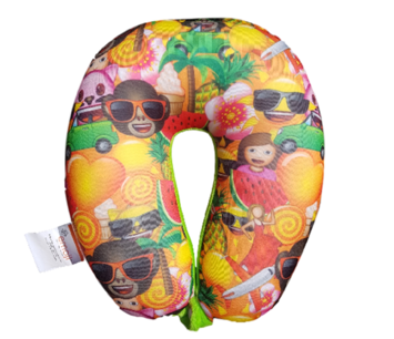 Emoji nekkussen - Groen - 27 x 24 cm Emoji nekkussen - Groen - 27 x 24 cm