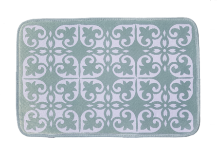 Badmat met motief JUUL - Groen / Wit - 45 x 70 cm