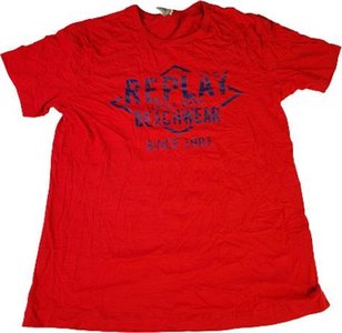 Replay - T-shirt Athletic - Rood - Maat XL - Unisex