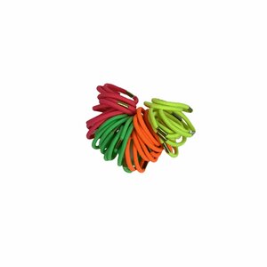 Haar elastiekjes - Neon - Roze / Groen / Geel / Oranje - 50 Elastiekjes - Haarelastieken - Elastiek - Haaraccessoires
